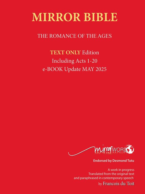 Title details for Mirror Study Bible APRIL 2025 Latest updated 3 Volumes Merged into One E-Book by Francois Du Toit - Available